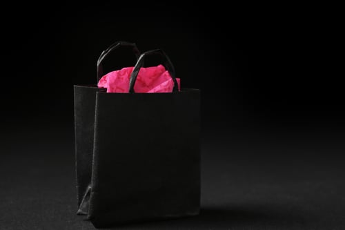 Black shopping bag