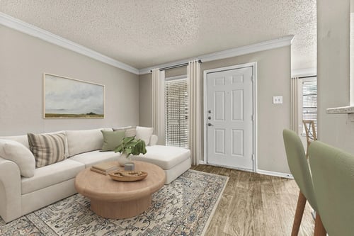 Living room at 5636 Apartment Homes in Dallas, TX, 75254