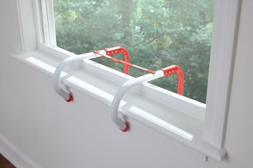 escape ladder in use