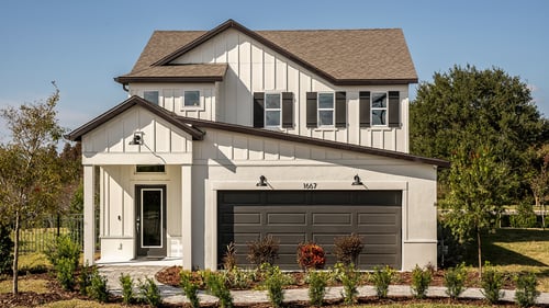 Exterior of a new construction home by Pulte Homes