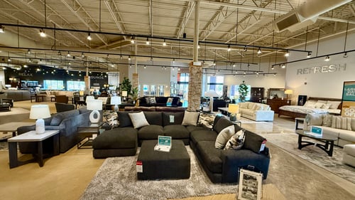 Modular sectional at Slumberland Furniture Champaign.