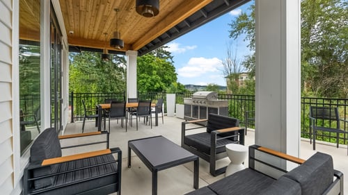 Patio at Telka Apartments, Silverdale, WA
