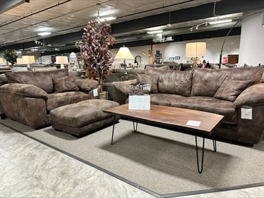 Rhinelander Slumberland Furniture leather sofa set