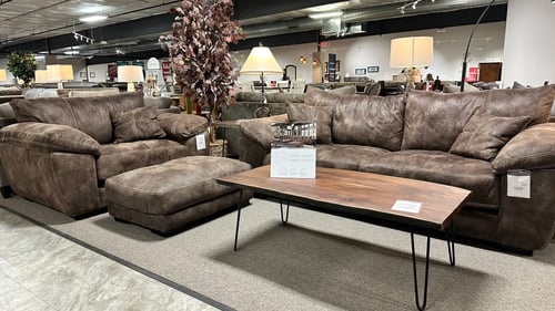 Rhinelander Slumberland Furniture leather sofa set