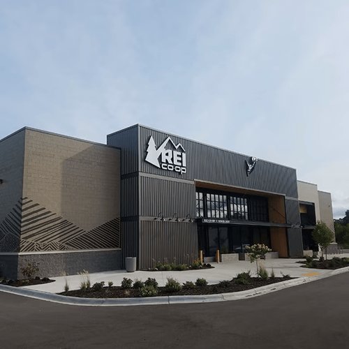 The front of the REI store in Appleton, Wisconsin