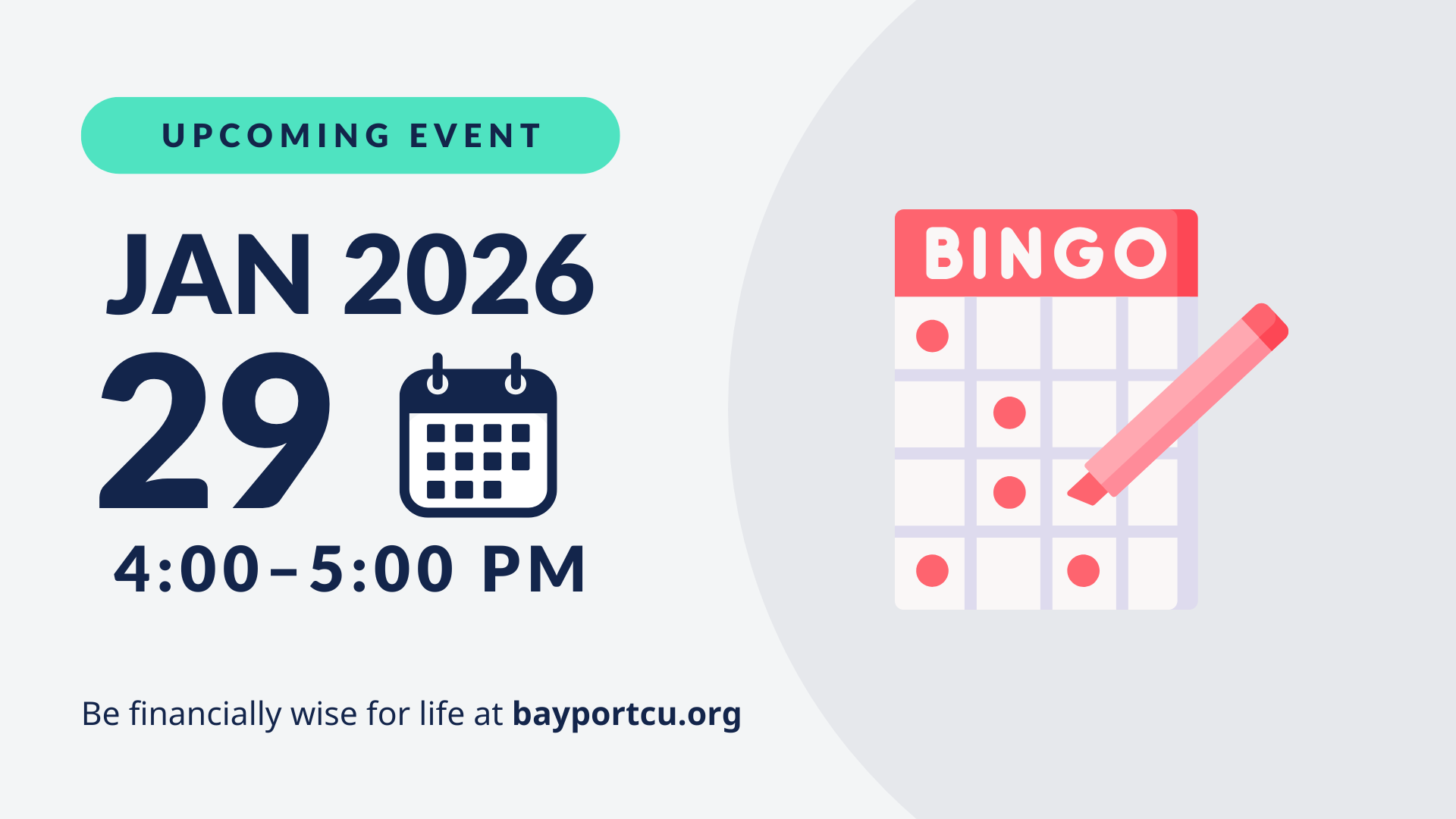 Financial BINGO on January 29, 2026