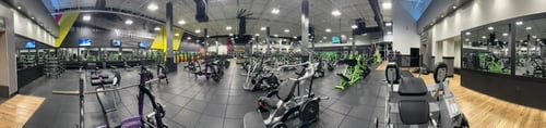 a panoramic view of a renovated youfit gym