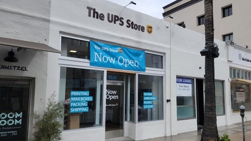 Storefront of The UPS Store in Beverly Hills, CA