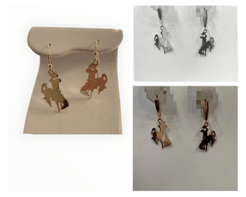 The Cowboy Baby Small Flat Design Earrings are crafted with care using 14k Yellow Gold and feature your choice of setting.