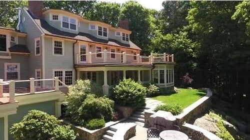 beautiful home with back patio and balcony