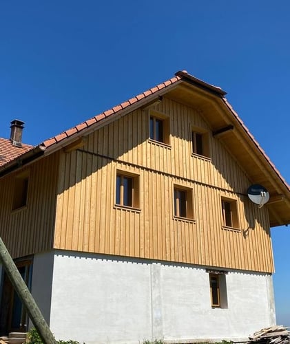 Aufstockung in Element, Holzfassade