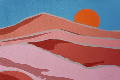 pink blue sun