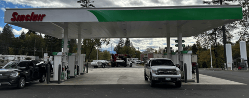 Sinclair Gas Station Fueling Island