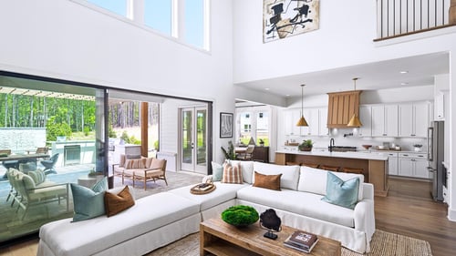 Open-concept single family home designs