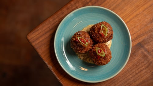 Boudin Balls at Chef Emeril Lagasse's, Meril, Contemporary American Restaurant