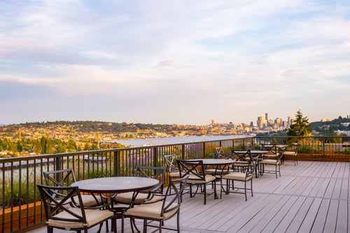 Rooftop deck- BBQ’s, seating and unique “dog-walk” open 2/4-7