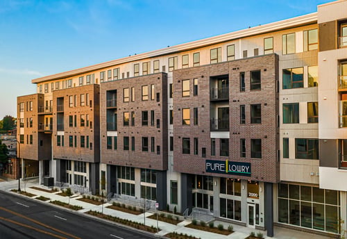 Apartment building at Pure Lowry