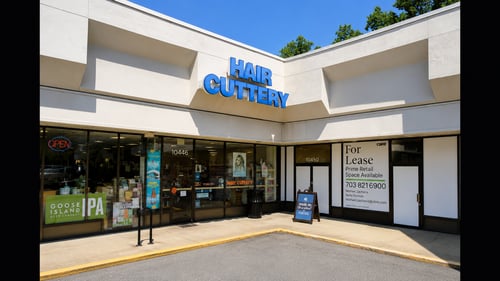 Outside the Hair Cuttery salon in  Bethesda