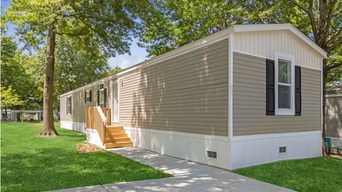 Model home exterior at Southfork MHC in Belton, MO