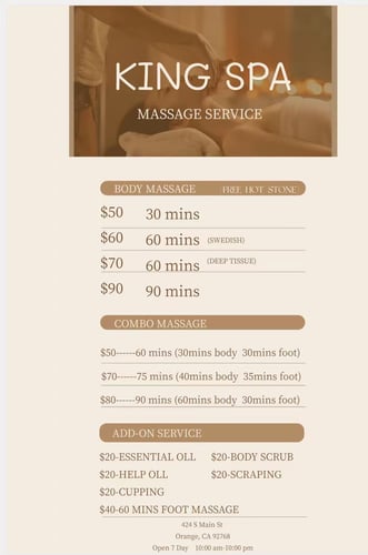 Quiet & Relaxing rooms with soothing music

Stop By for a Great Massage for a Great Price