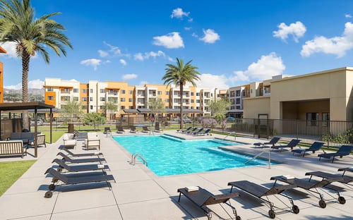 Swimming pool at Vivir at Ballpark Village, Goodyear, AZ, 85338