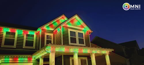 permanent holiday lighting on a house