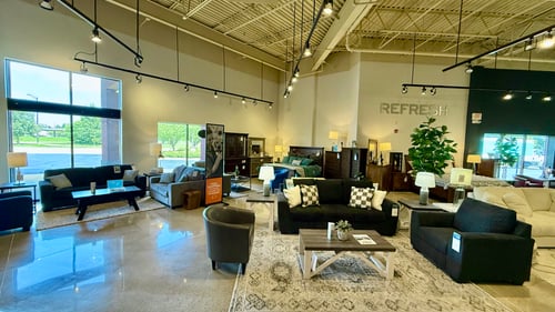 Sofas at Slumberland Furniture Champaign.