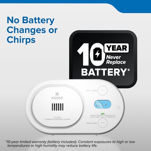 No battery changes or chirps