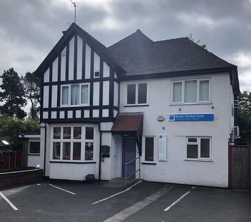 Exterior shot of Bupa Dental Care Sutton Coldfield, While Road
