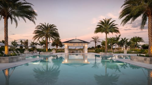 The Pearl in Regency at Avenir is a 30,000 sq. ft. exclusive amenity center with resort-style pool