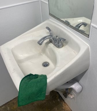 Our technicians worked on this local business sink