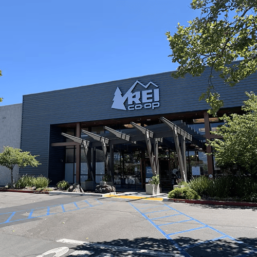 The front of the REI store in Santa Rosa, California