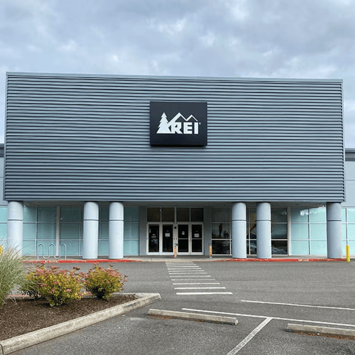 The front of the REI store in Silverdale, Washington