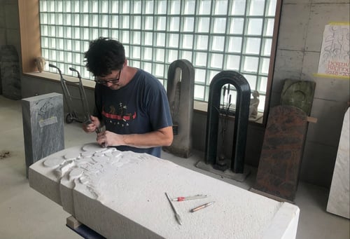 bei der Arbeit