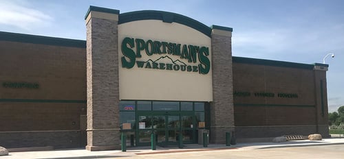 The front entrance of Sportsman's Warehouse in Sheridan