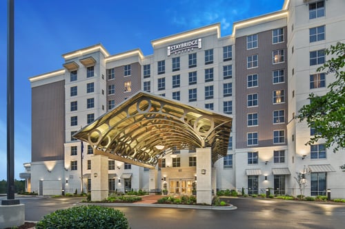 Inviting Porte Cochere at Hotel Lobby Entrance Facing I-20 & I-95
