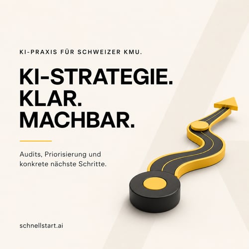 KI-Strategie & Beratung Wir helfen Schweizer KMU, sinnvolle KI-Potenziale zu erkennen, zu priorisieren und in konkrete nächste Schritte zu übersetzen. Von der ersten Analyse bis zur umsetzbaren KI-Roadmap.