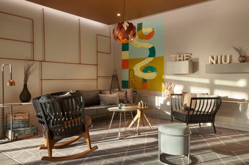 Modern design in our lobby with free Wi-Fi