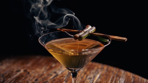 The Yakitini served at the Mile High Cocktail Club at the Four Seasons Chicago