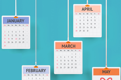 calendars for several month's