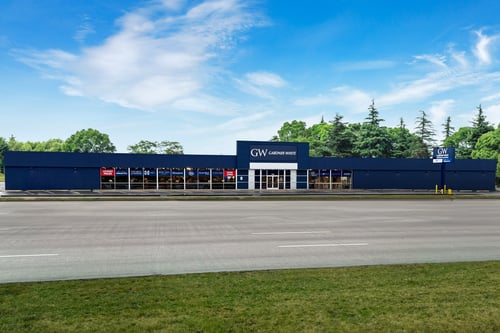 Storefront of the Taylor-Telegraph Gardner White Furniture Store.