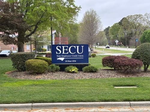 Outside view of the State Employees' Credit Union Butner branch