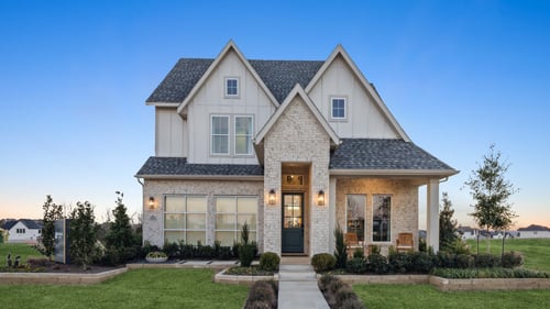 Exterior of the Southgate Homes model home at Painted Tree 50' Series in McKinney, TX.
