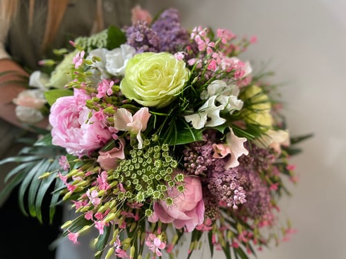 Bouquet rond pastel