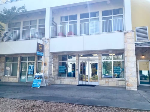 Storefront of The UPS Store in East Austin, TX at 2401 E 6th Street, Suite 3037