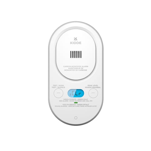 Front facing image of Plug-in Carbon Monoxide Alarm with AA backup battery and digital display