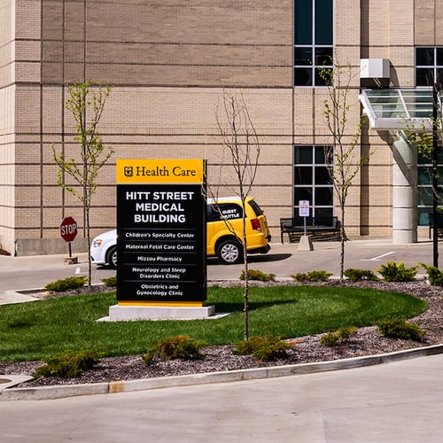 Hitt Street Medical Building signage