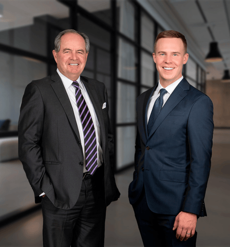 A photo of Matthew Banville and Darcy Zaporzan.