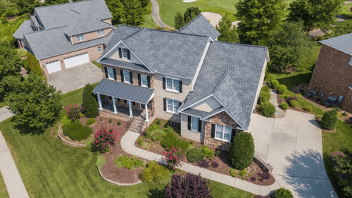 ariel view of newly installed roof