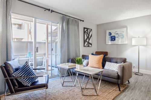 Living Room at Parc Medallion Apartments, Union City, CA